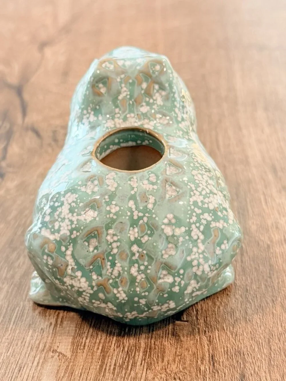 Creative Coop‎ Design Stoneware Frog Toad Taper Candle Holder Gift Decor Green